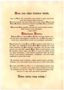 születésnapi oklevél